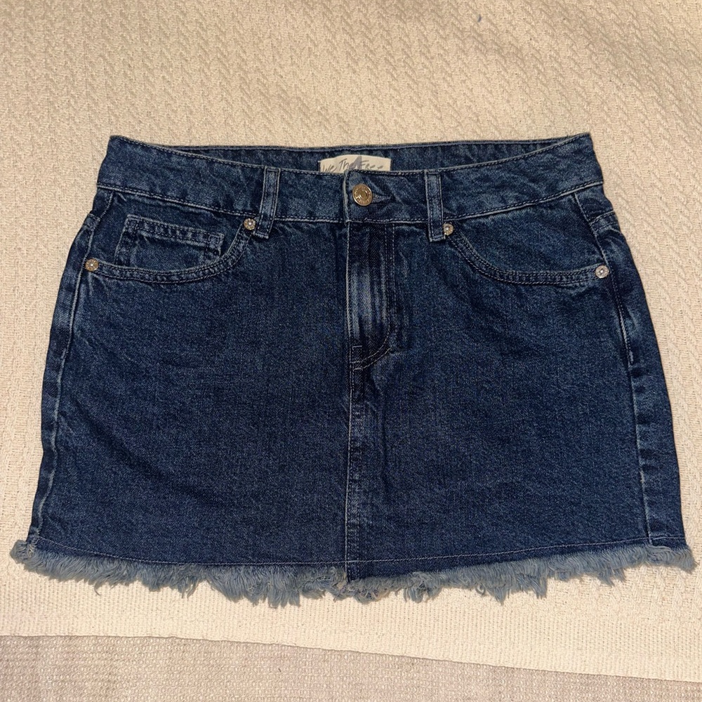 NWOT free people mini denim skirt